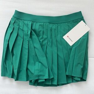 Lululemon High-Rise Green Pleated Tennis Skirt